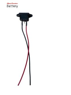 T-type socket soldered silicon cable 20cm (black and red) for charging ebike