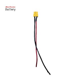 an accessories for lithium ion battery pack with xt60 connector with red and black silicon cable 20cm