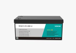 a battery to replace lead acid 24V with black plastic cover and under brand Veichi, straight photo.