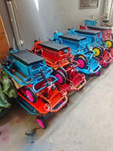 Colorful mini e-scooter for entertainment 