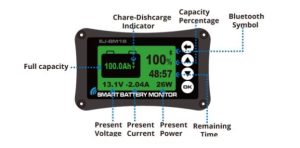 Battery information that can be displayed on JK Battery monitor LCD. 