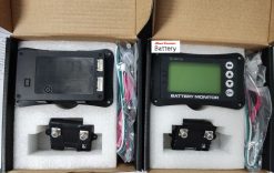 the LCD Smartshunt battery monitor by JK the front and the rear